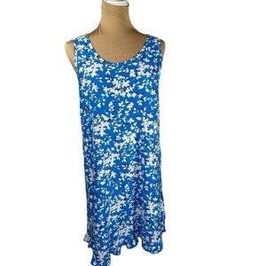 Draper James Blue White Floral Nightgown S